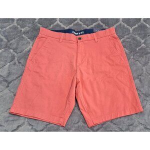 NWT Crown & Ivy Motion Flex Mens Vineyard Red Chino Shorts/ Sz. 34